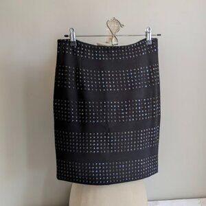 Ambiente Fashion $ You Studded Black Stretch Pencil Skirt